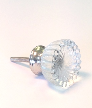 Lauren Glass Silver Knob Pulls & Knobs Style 1